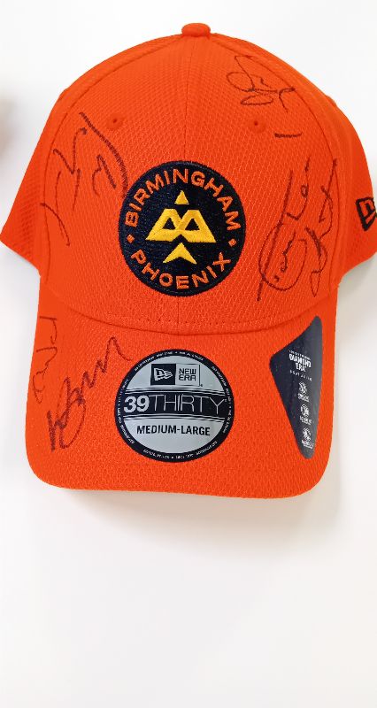 Signed Birmingham Phoenix caps